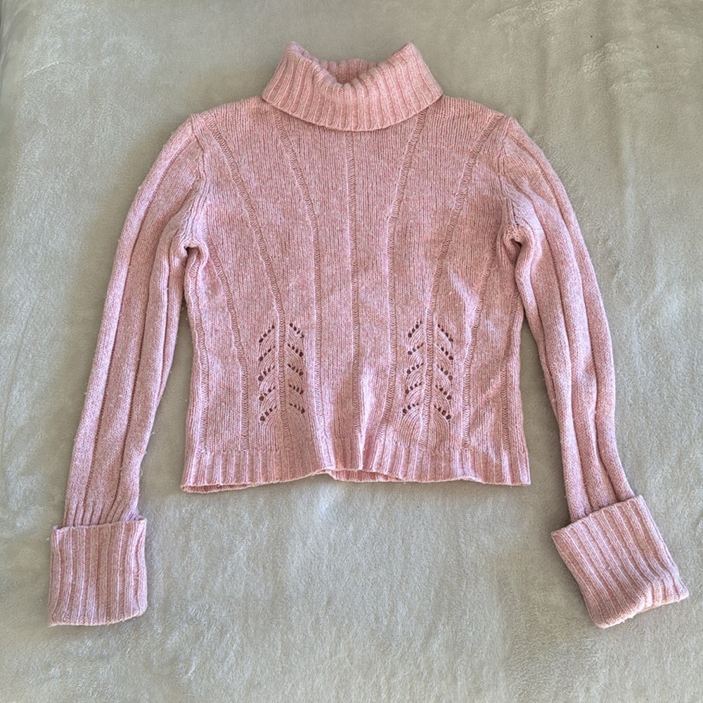 Pink Turtleneck Sweater